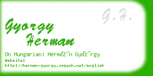 gyorgy herman business card